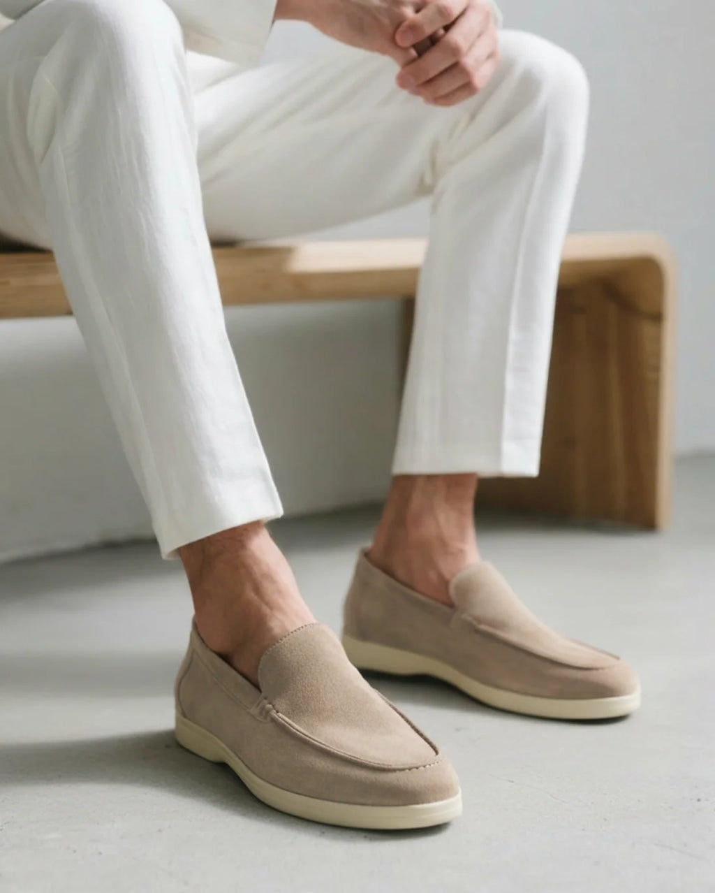 Old Money suede loafers
